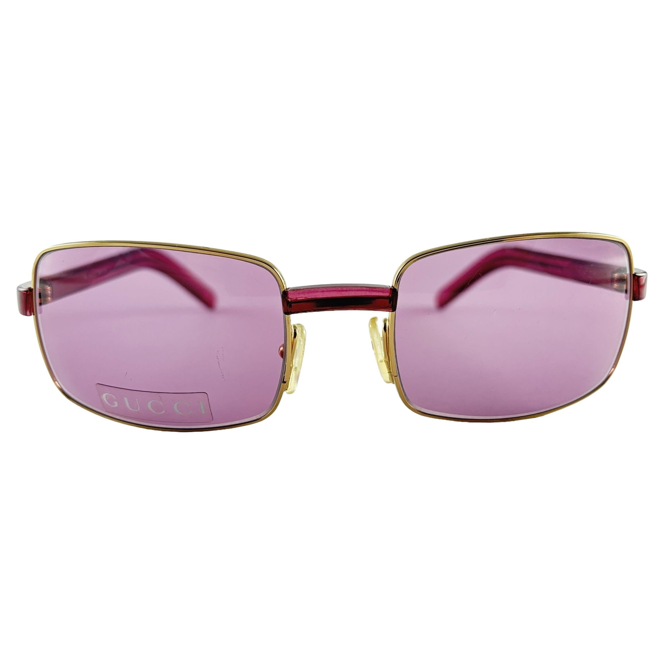 New Vintage Gucci GG1378 Rose Sunglasses 1990 s Made In Italy Y2K For 