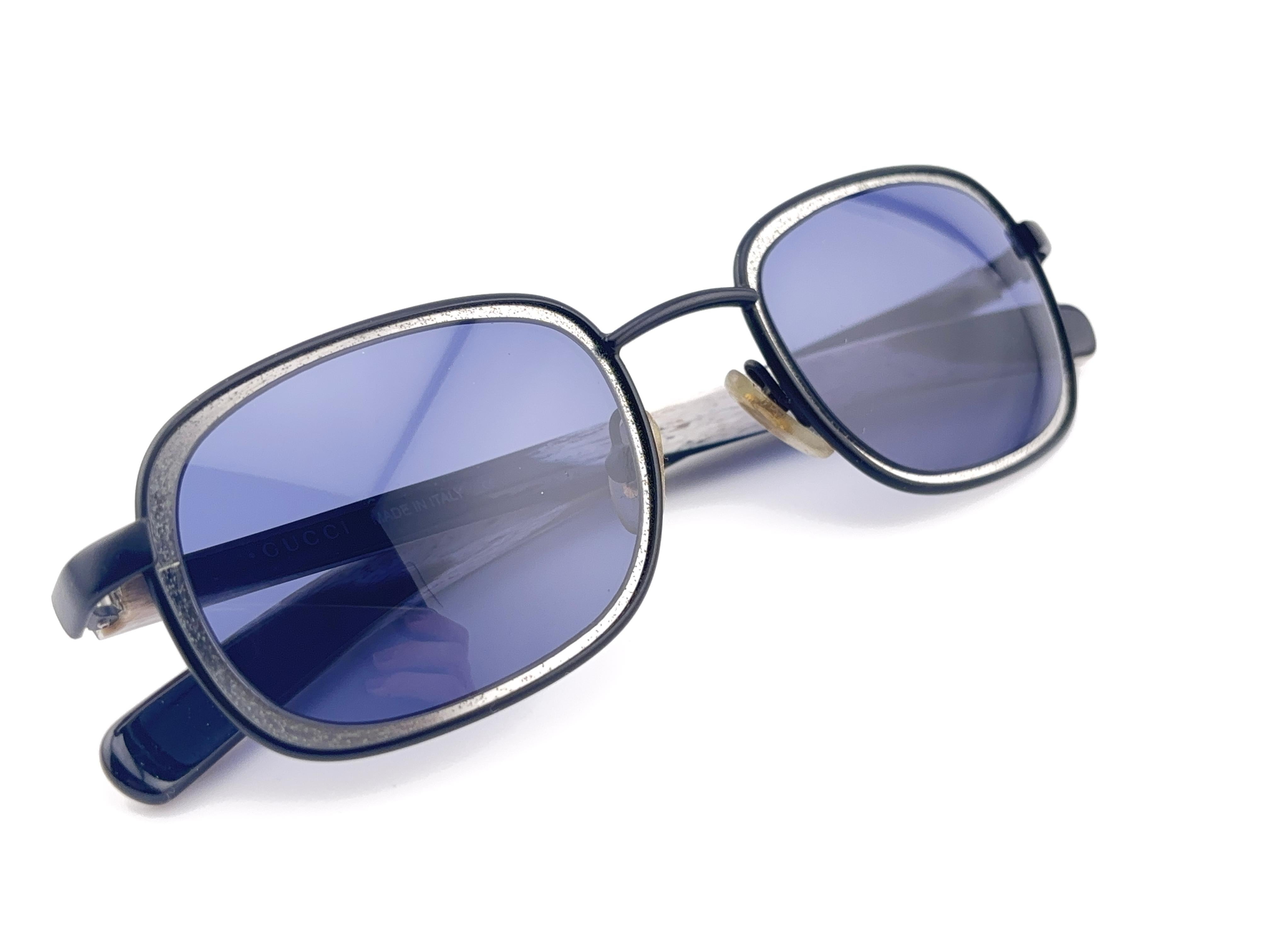 Nuevo Vintage Gucci GG1616/S Gafas de sol Y2K años 90 Made in Italy Y2K Gris en venta