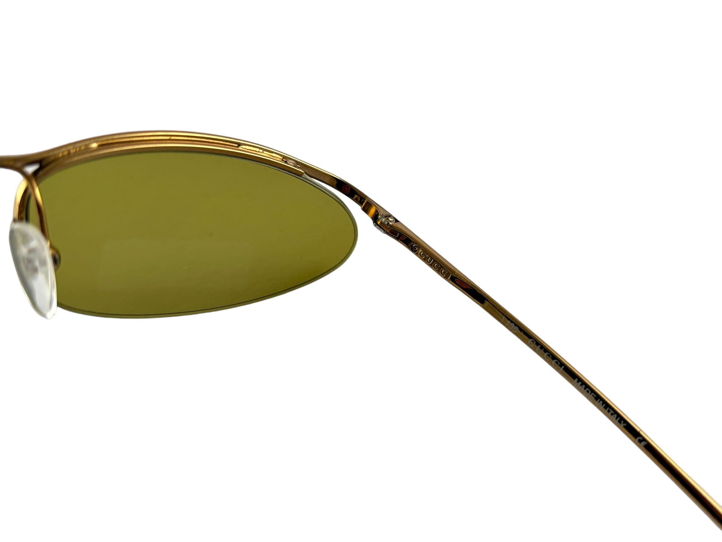 Neu Vintage Gucci GG267 Semirimless Sonnenbrille 1990er Jahre Made in Italy Y2K im Zustand „Neu“ in Baleares, Baleares