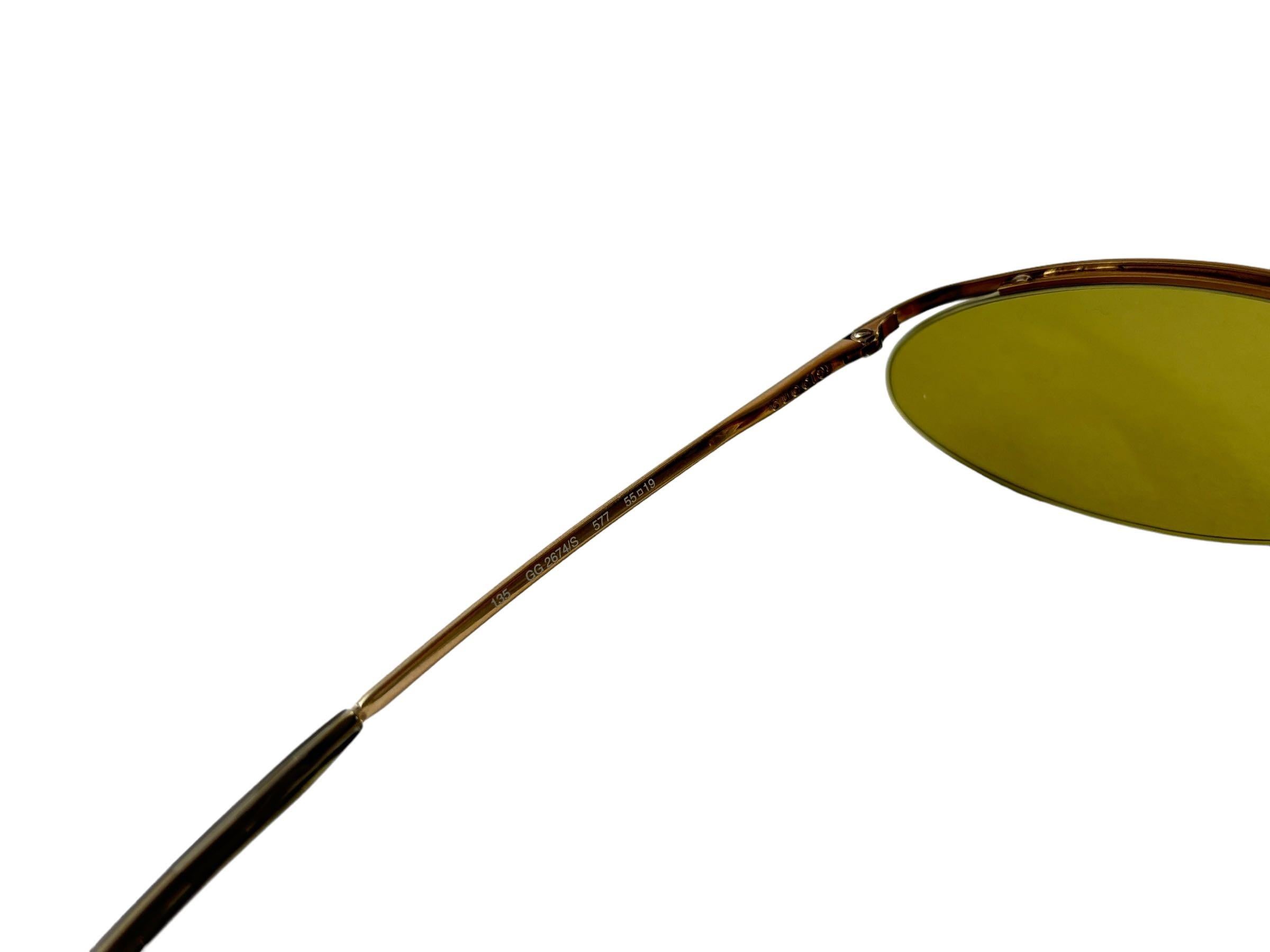 Neu Vintage Gucci GG267 Semirimless Sonnenbrille 1990er Jahre Made in Italy Y2K Damen