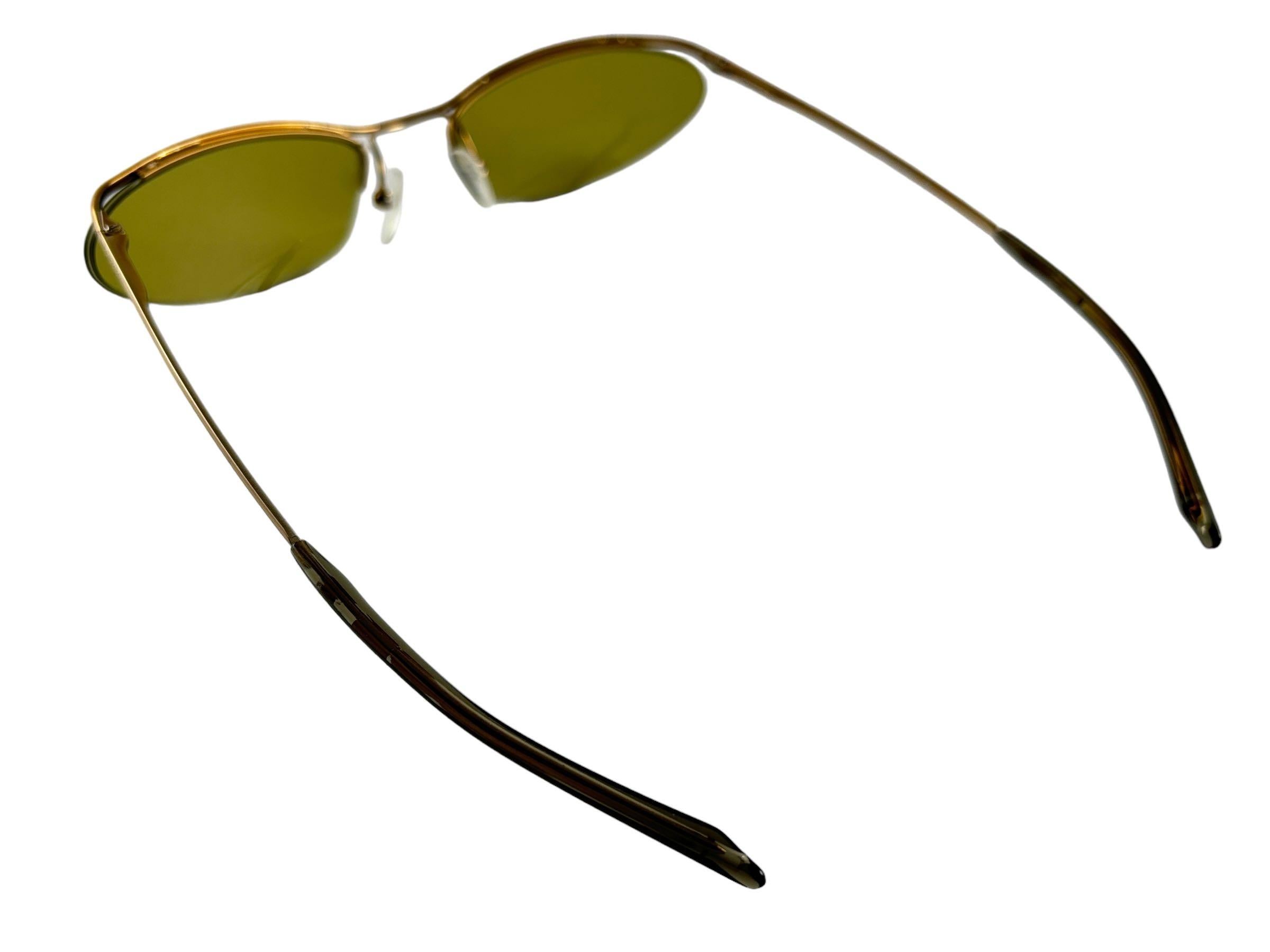 Neu Vintage Gucci GG267 Semirimless Sonnenbrille 1990er Jahre Made in Italy Y2K 2