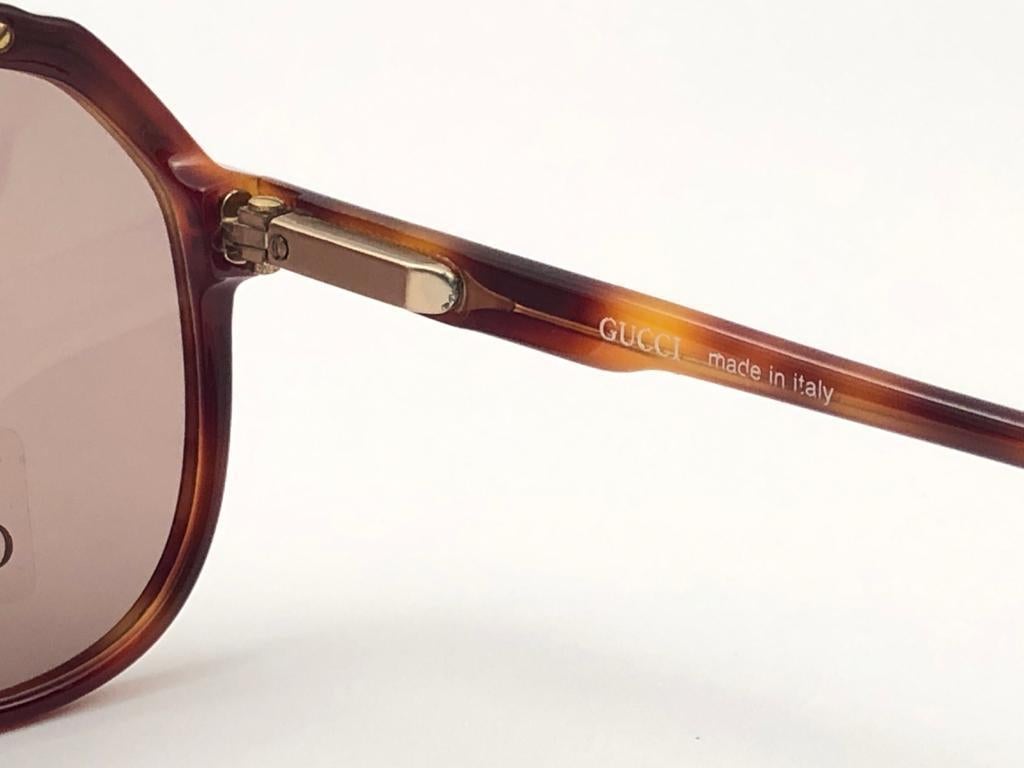 gucci brown aviator sunglasses