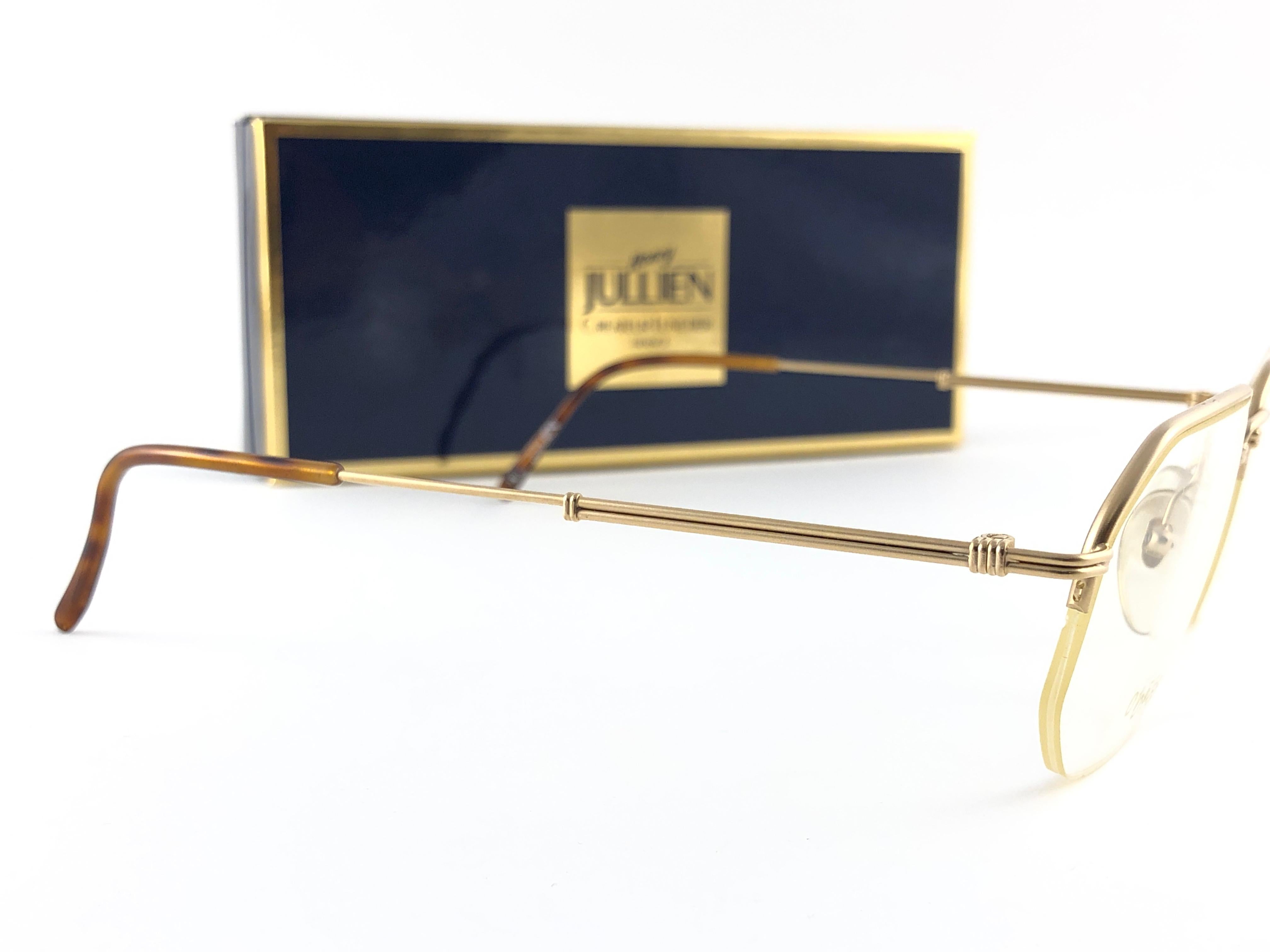 Neu Vintage Henry Jullien 0155 Halbrahmen RX Prescription 1990 Sonnenbrille Frankreich, neu, Vintage im Zustand „Neu“ im Angebot in Baleares, Baleares