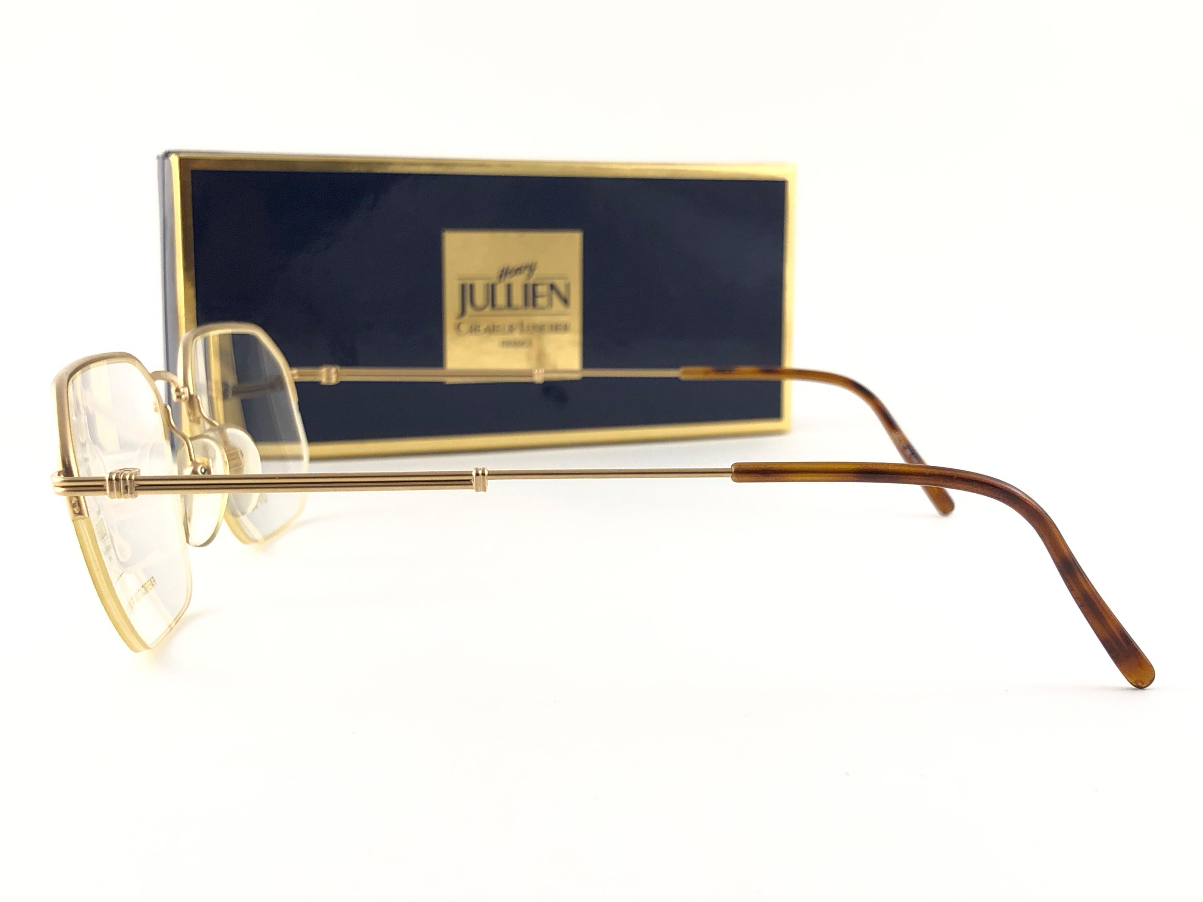 Neu Vintage Henry Jullien 0155 Halbrahmen RX Prescription 1990 Sonnenbrille Frankreich, neu, Vintage im Angebot 2