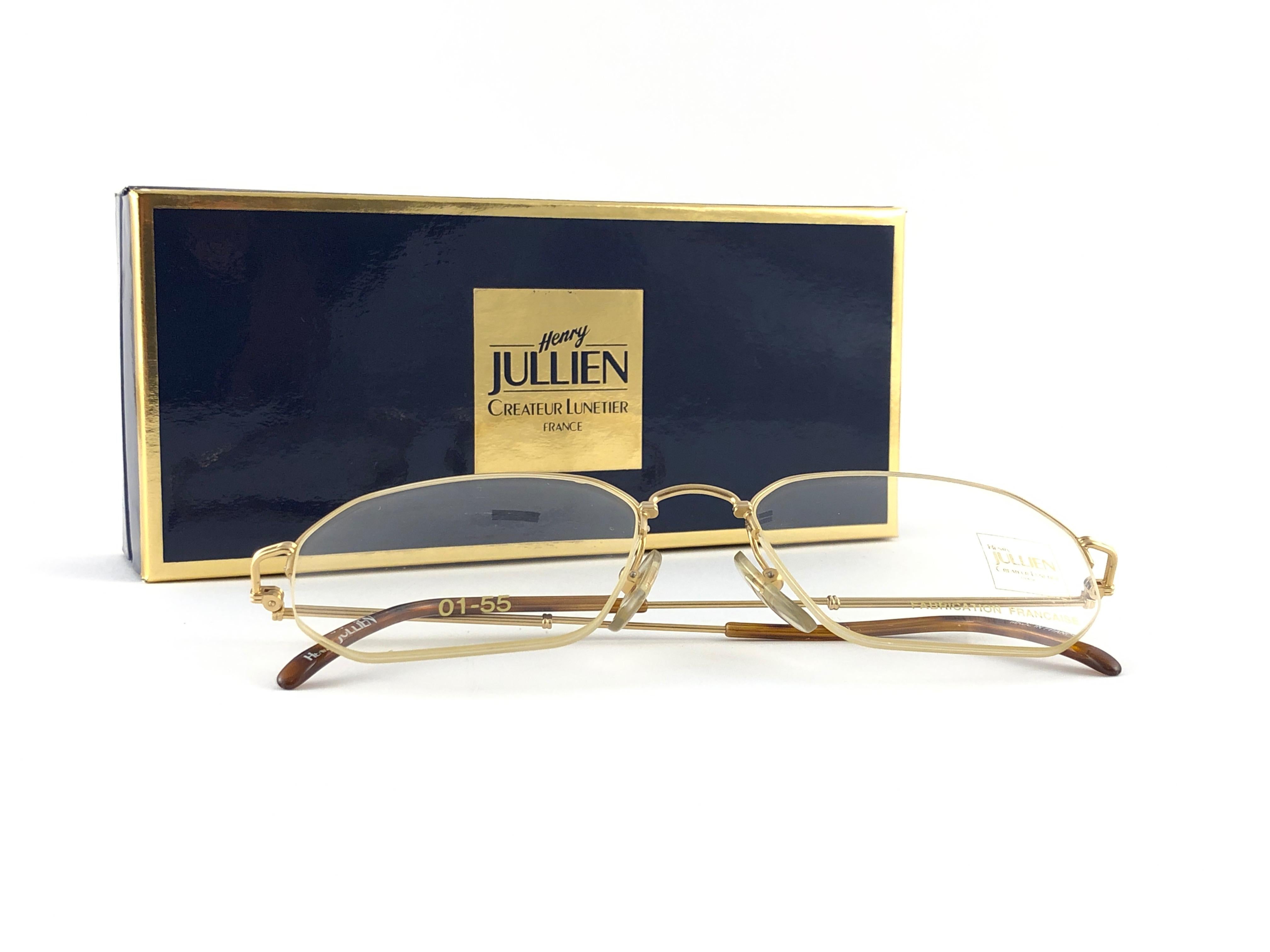 New Vintage Henry Jullien 0155 Half Frame RX Prescription 1990 Sunglasses France en vente 3