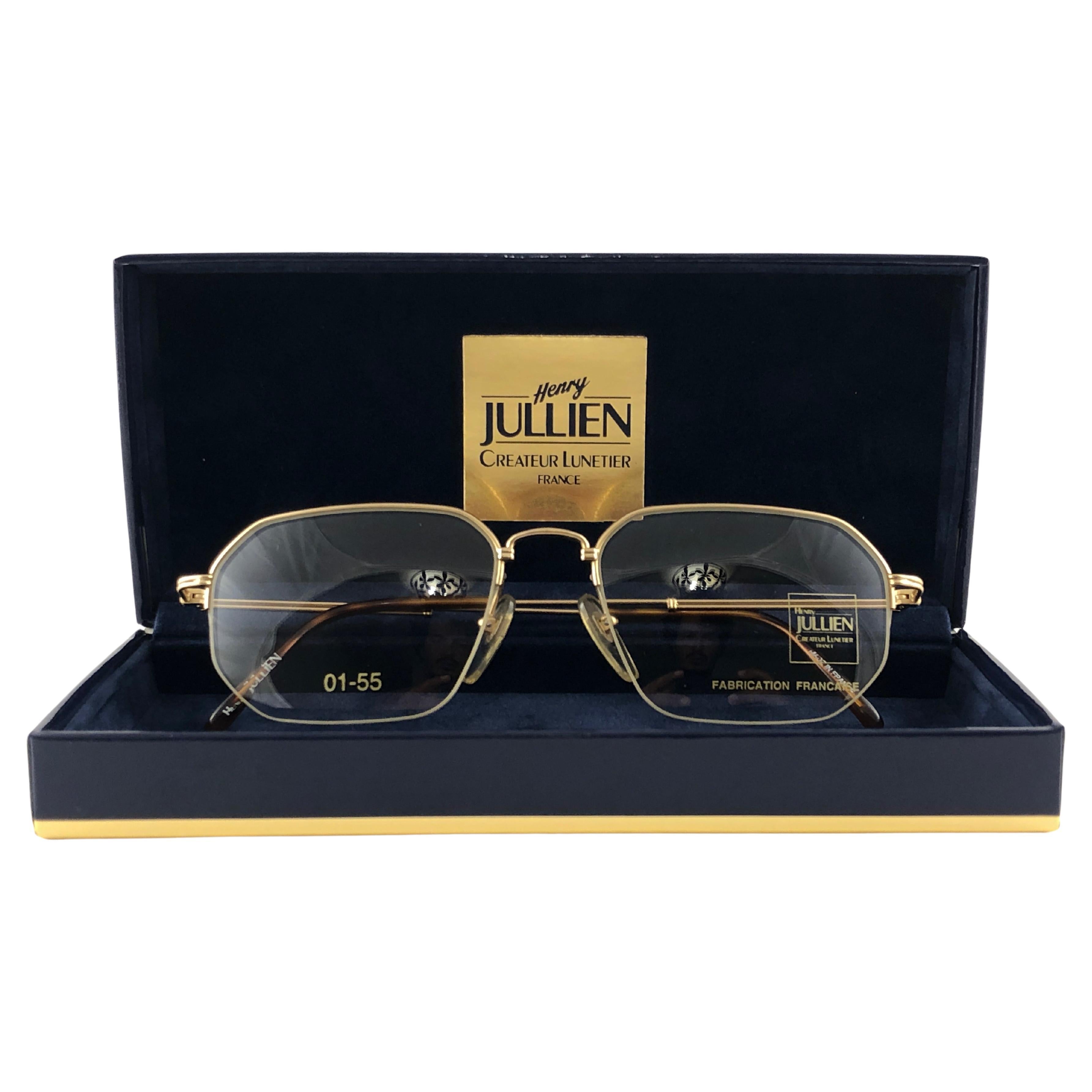 New Vintage Henry Jullien 0155 Half Frame RX Prescription 1990 Sunglasses France For Sale