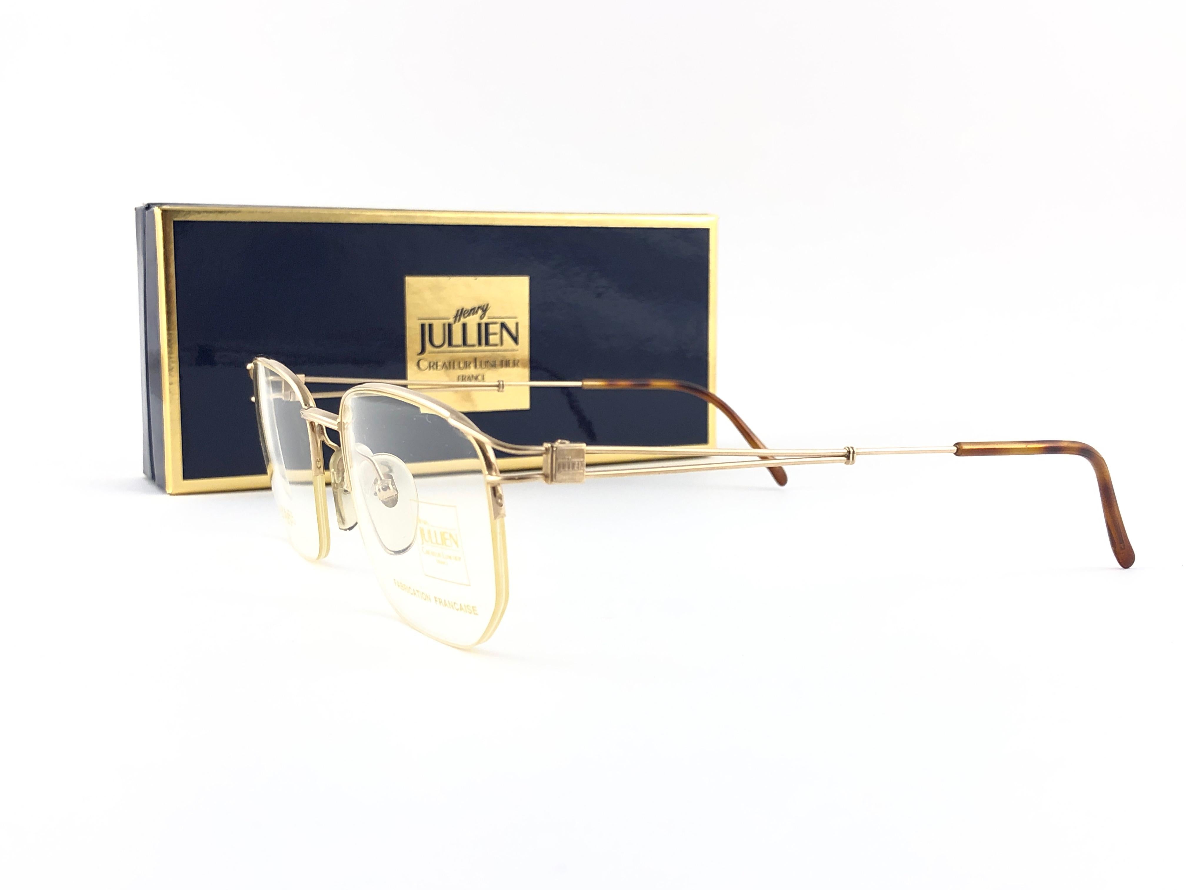 New Vintage Henry Jullien Half Frame RX Prescription 1990 Sunglasses France In New Condition For Sale In Baleares, Baleares