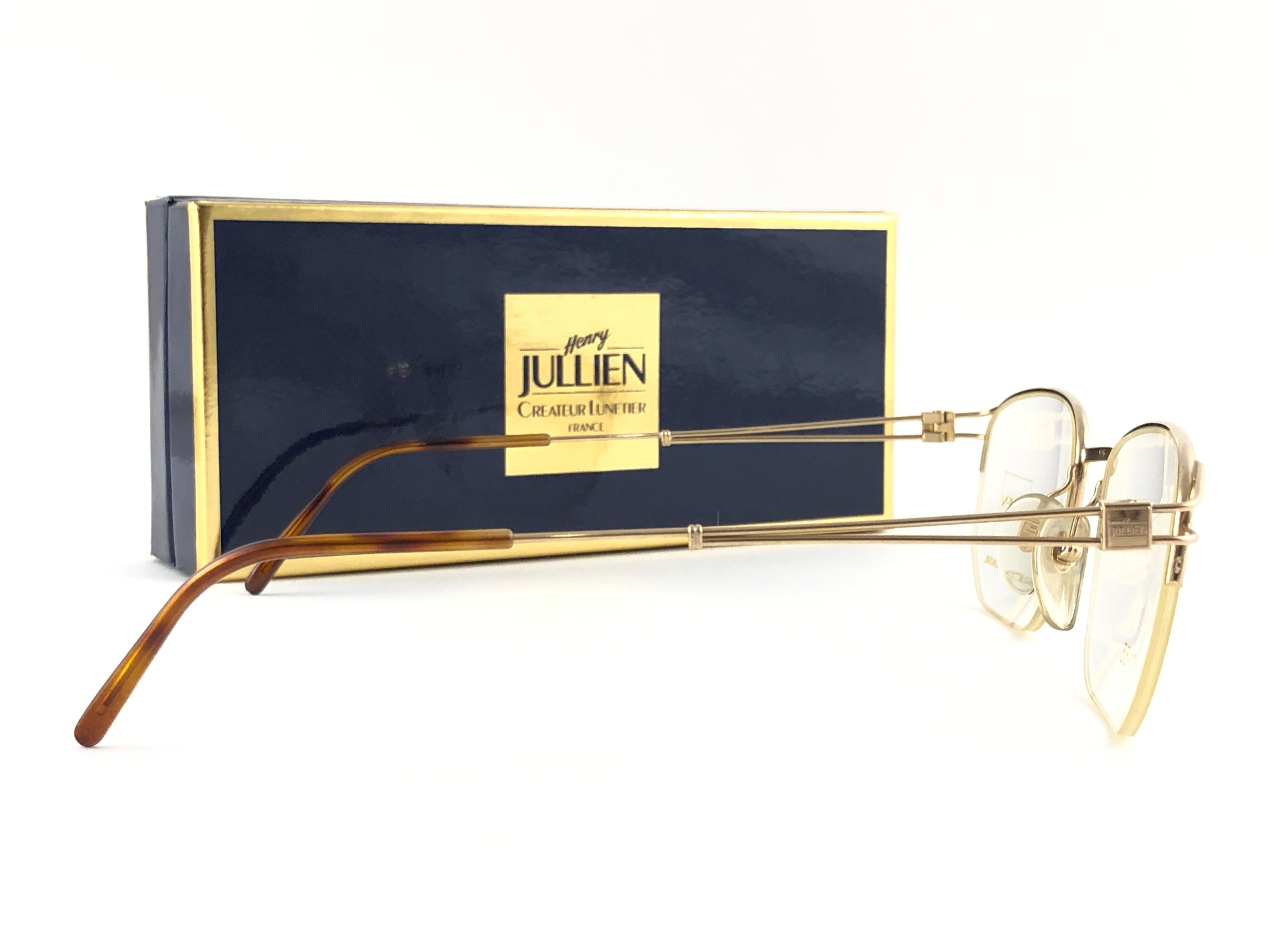 New Vintage Henry Jullien Half Frame RX Prescription 1990 Sunglasses France For Sale 1