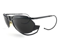 New Vintage IDC G1 Marithe Francois Girbaud Folding Black mate Sunglasses France