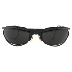 New Vintage IDC G1 Marithe Francois Girbaud Folding Black mate Sunglasses France