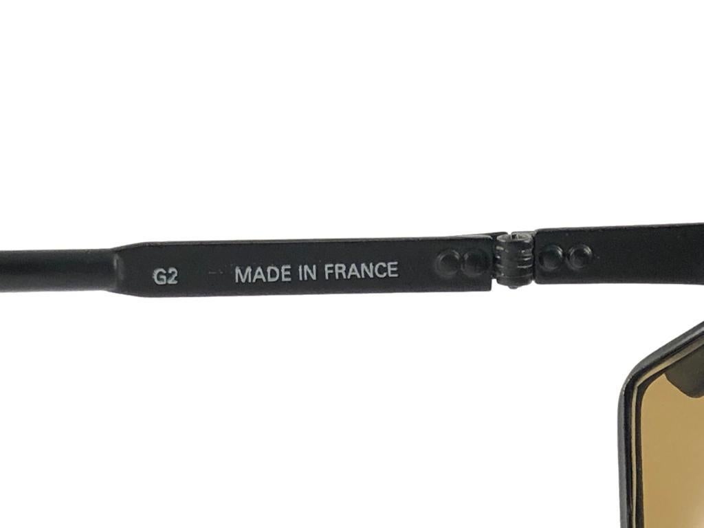 New Vintage IDC G1 Marithe Francois Girbaud Folding Black Sunglasses France 2