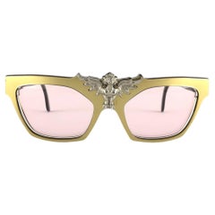 Nuevas Gafas de Sol Vintage IDC Lunettes 193 Máscara de Oro Años 80 Francia