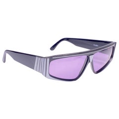 Nuevos Lunettes IDC Vintage "  Flash "  Máscara negra y gris Gafas de sol años 80 Francia