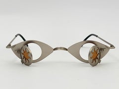 New Vintage IDC Lunettes Hinged Small Mask 1980's Sunglasses France