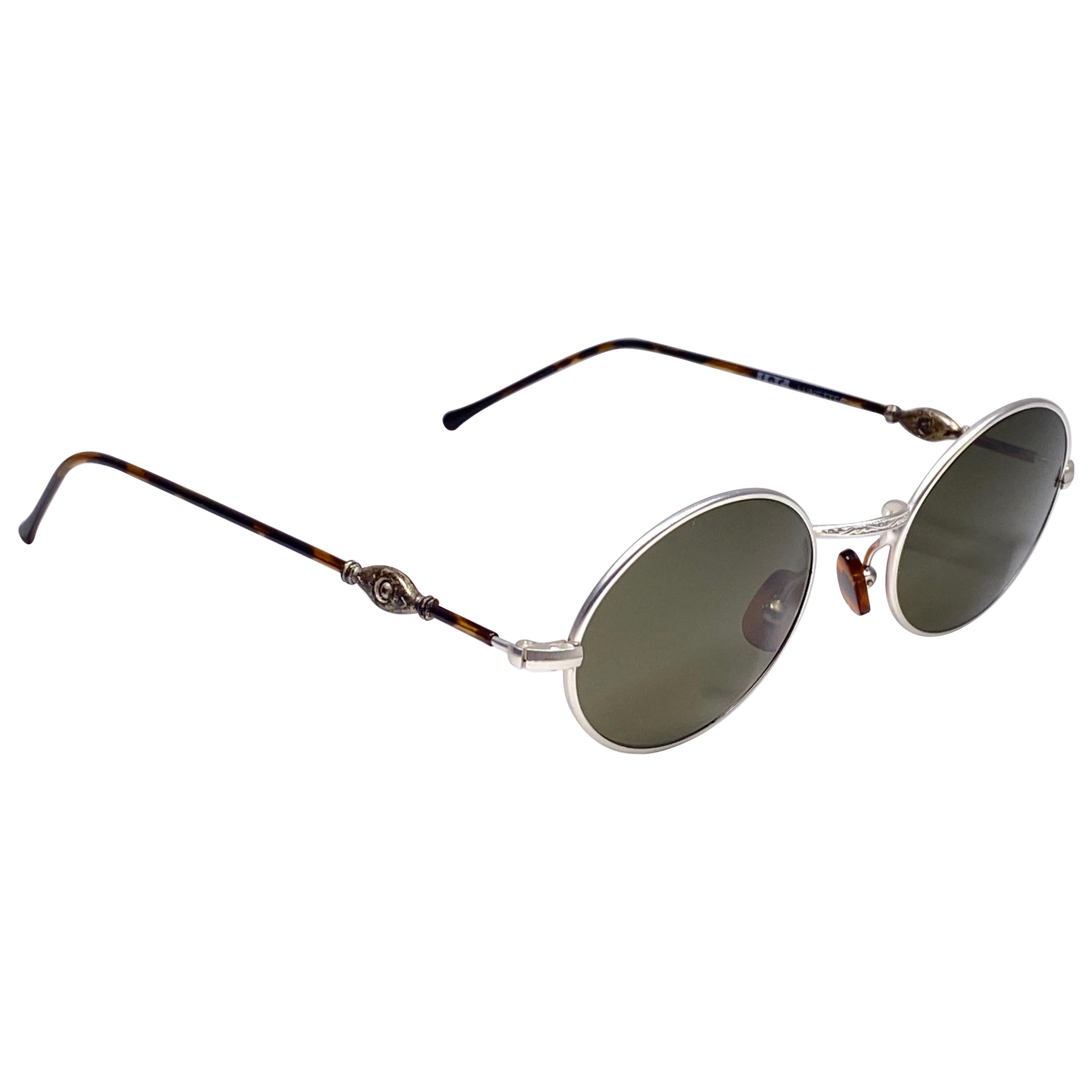 New Vintage IDC Lunettes Silver " Amphora "  1980's Sunglasses France For Sale