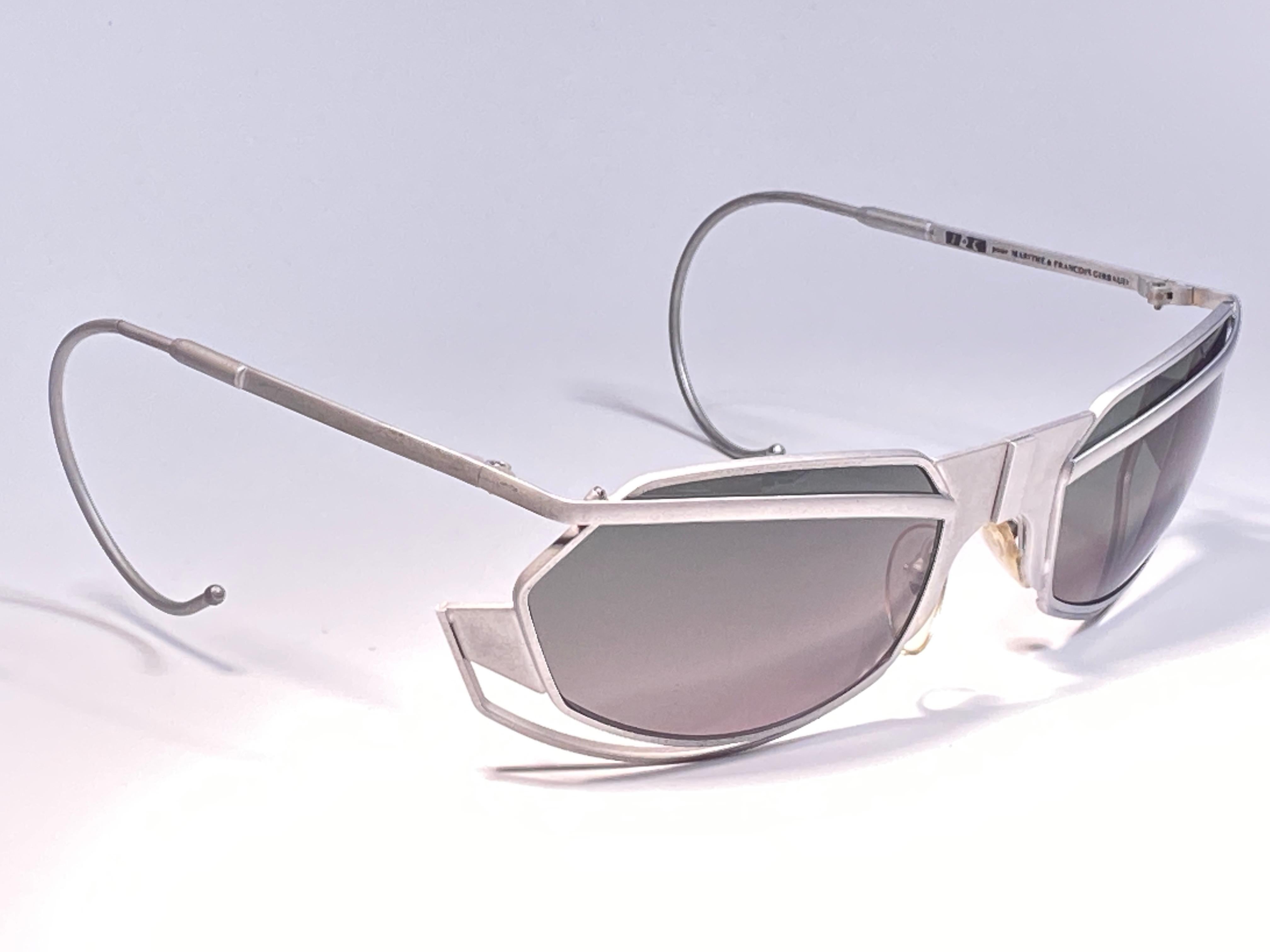 Women's or Men's New Vintage IDC Pour Marithe Francois Girbaud Folding Silver Sunglasses France