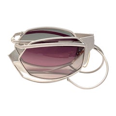 New Vintage IDC Pour Marithe Francois Girbaud Folding Silver Sunglasses France