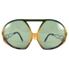 New Vintage Indo " Baccara" Oversized Sunglasses 1970's Made In Spain