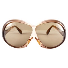 Neu Vintage Indo „ Cannes“ Übergroße Vintage-Sonnenbrille 1970er Jahre Hergestellt in Spanien