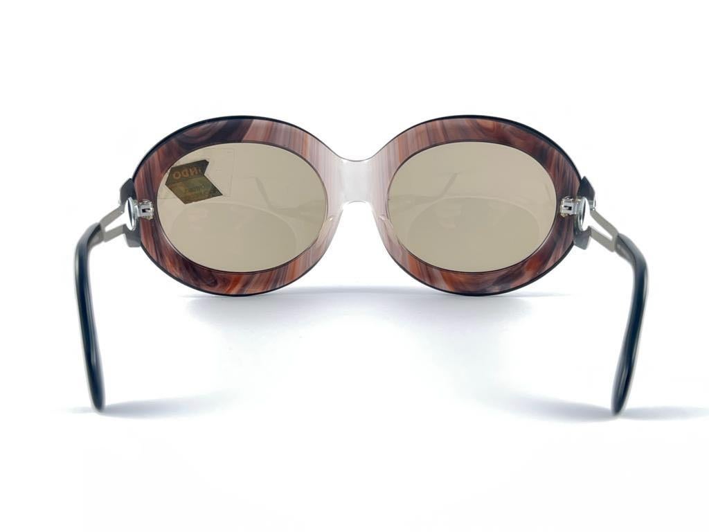 New Vintage Indo Ibiza 130 Oversized Sunglasses Made In Spain 1980'S For Sale 6