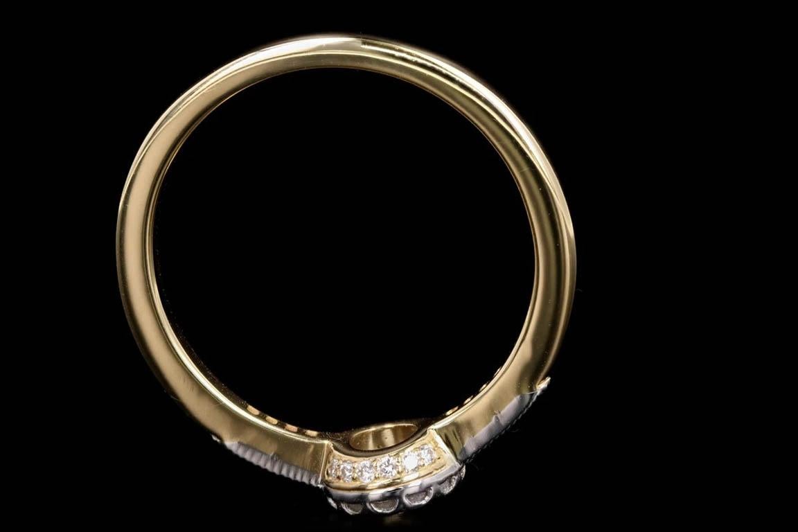Women's New Vintage Inspired 18k Yellow Gold & Platinum .45 Carat Rose Cut Diamond