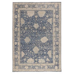 Tappeto New Vintage d'ispirazione blu, 09'08 x 13'09