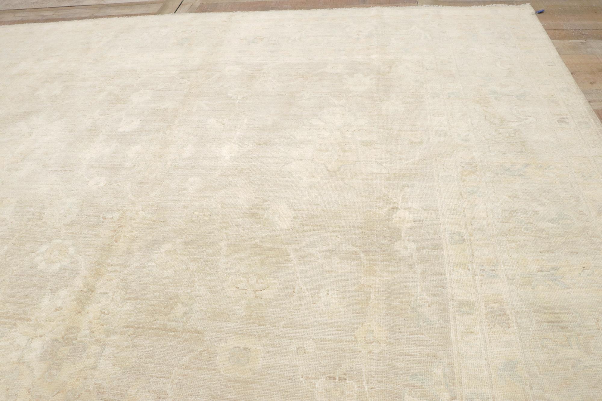 New Modern Oushak Rug with Traditional Style For Sale 3