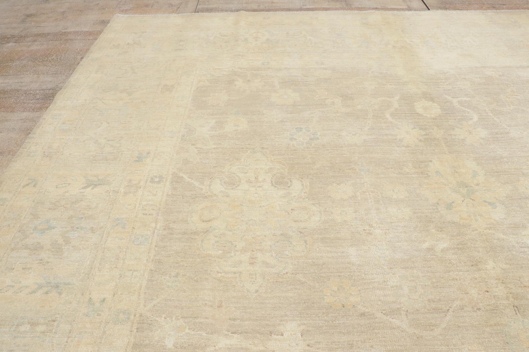 New Modern Oushak Rug with Traditional Style For Sale 4