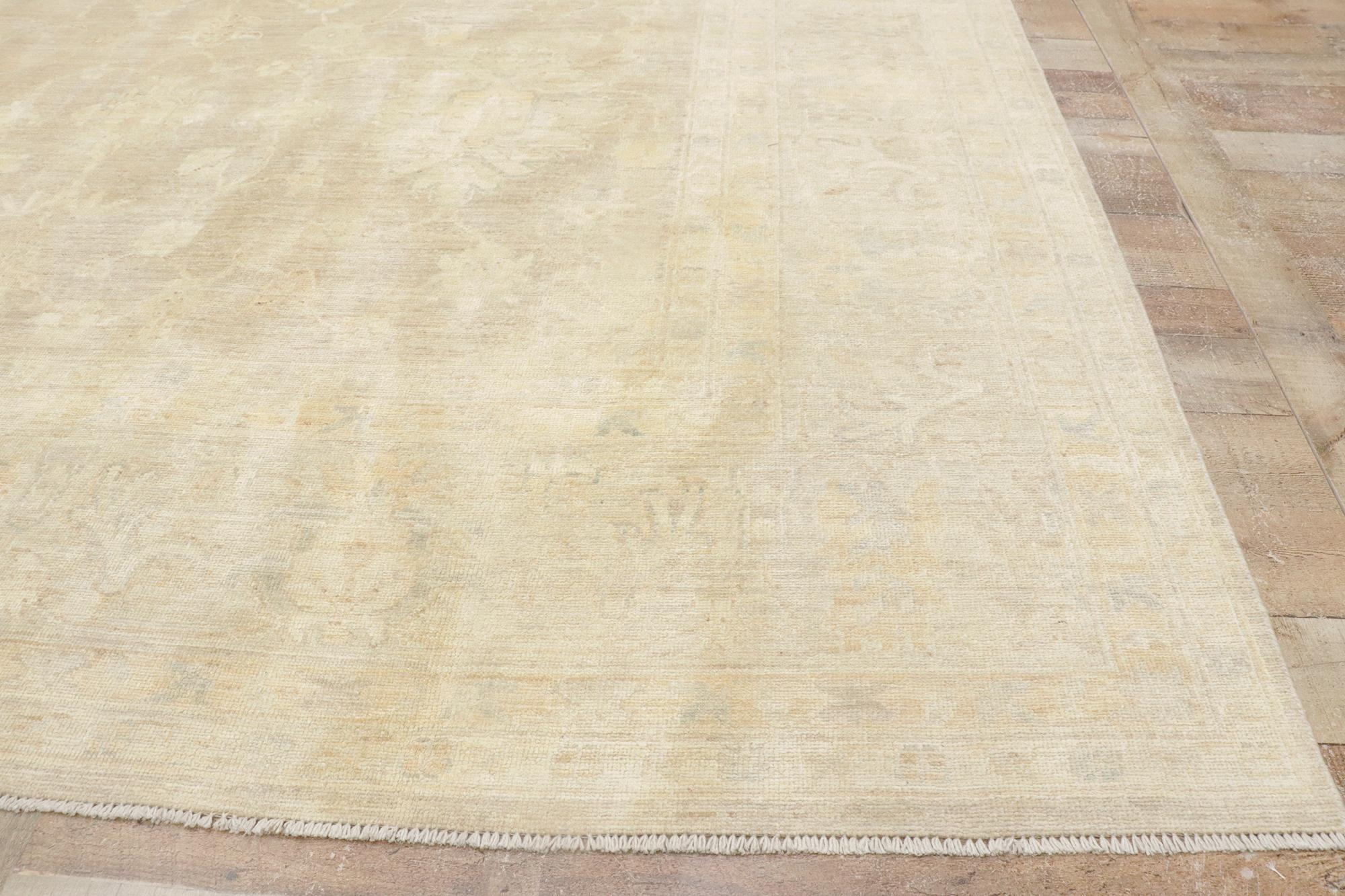 New Modern Oushak Rug with Traditional Style For Sale 6