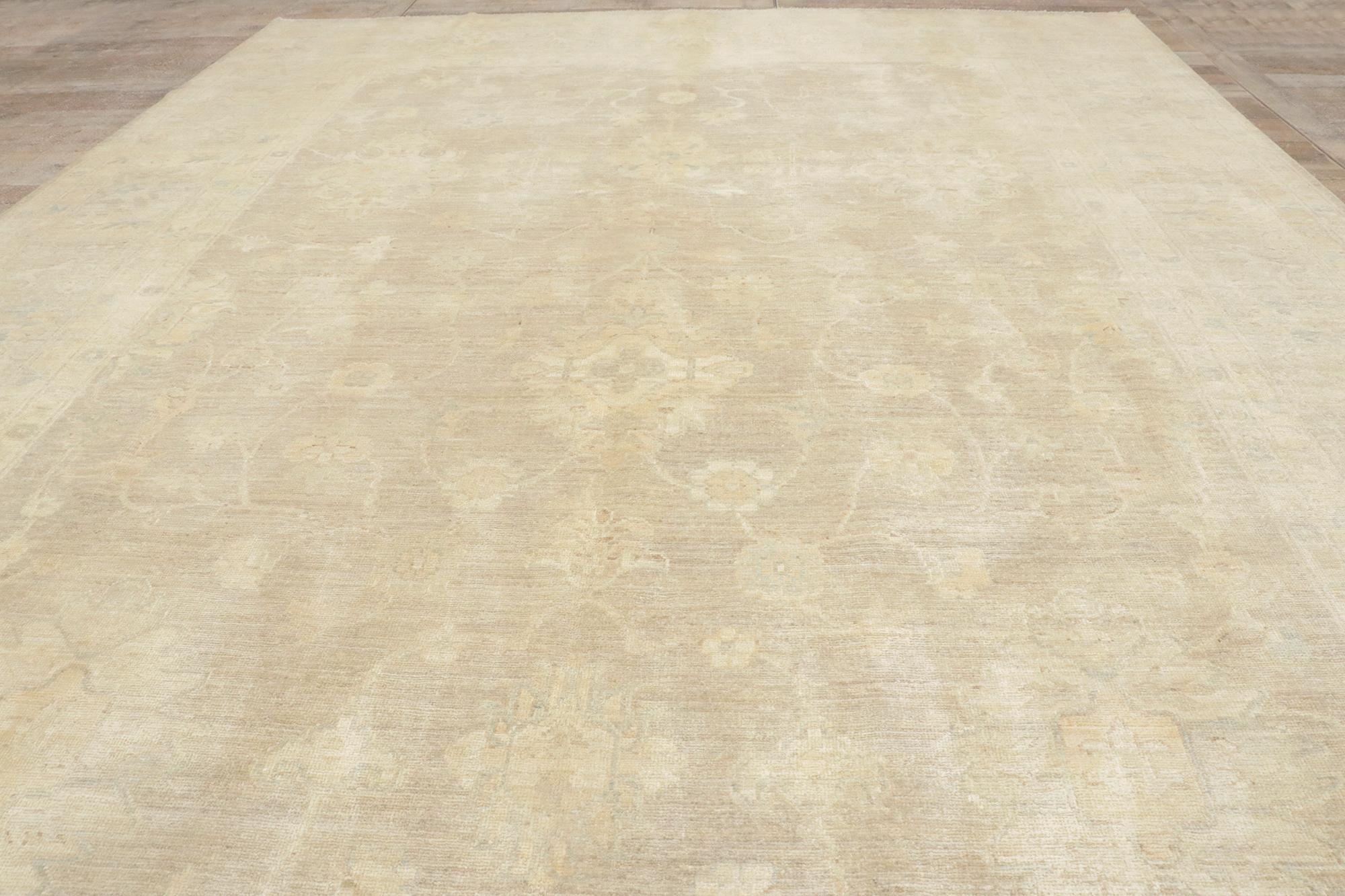 New Modern Oushak Rug with Traditional Style For Sale 7