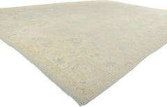 New Vintage-Inspired Oushak Rug with Light and Airy Color Palette