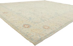 New Vintage-Inspired Oushak Rug with Modern Style