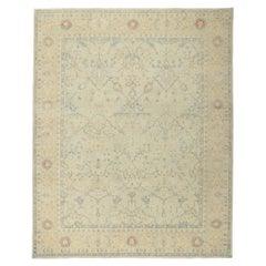 New Vintage-Inspired Oushak Rug with Modern Style