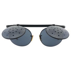 New Vintage Issey Miyake Flip Top Dotted Mirror Lenses 1986 Japan Sunglasses