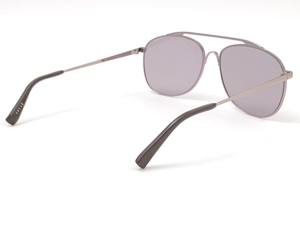 New Vintage Issey Miyake IM 111 Rose Silver Basquiat IM Series 1985 Sunglasses In New Condition For Sale In Baleares, Baleares