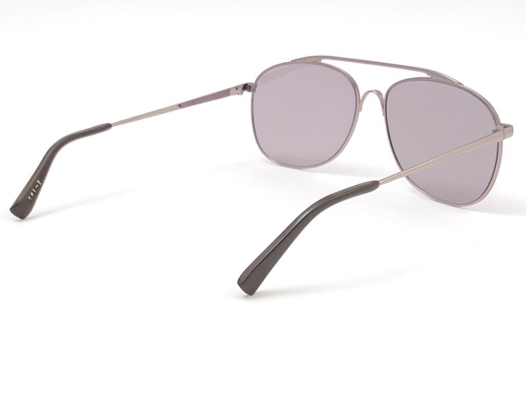 Occhiali da sole vintage Issey Miyake IM 111 Rose Silver Basquiat Serie IM 1985 in vendita 1