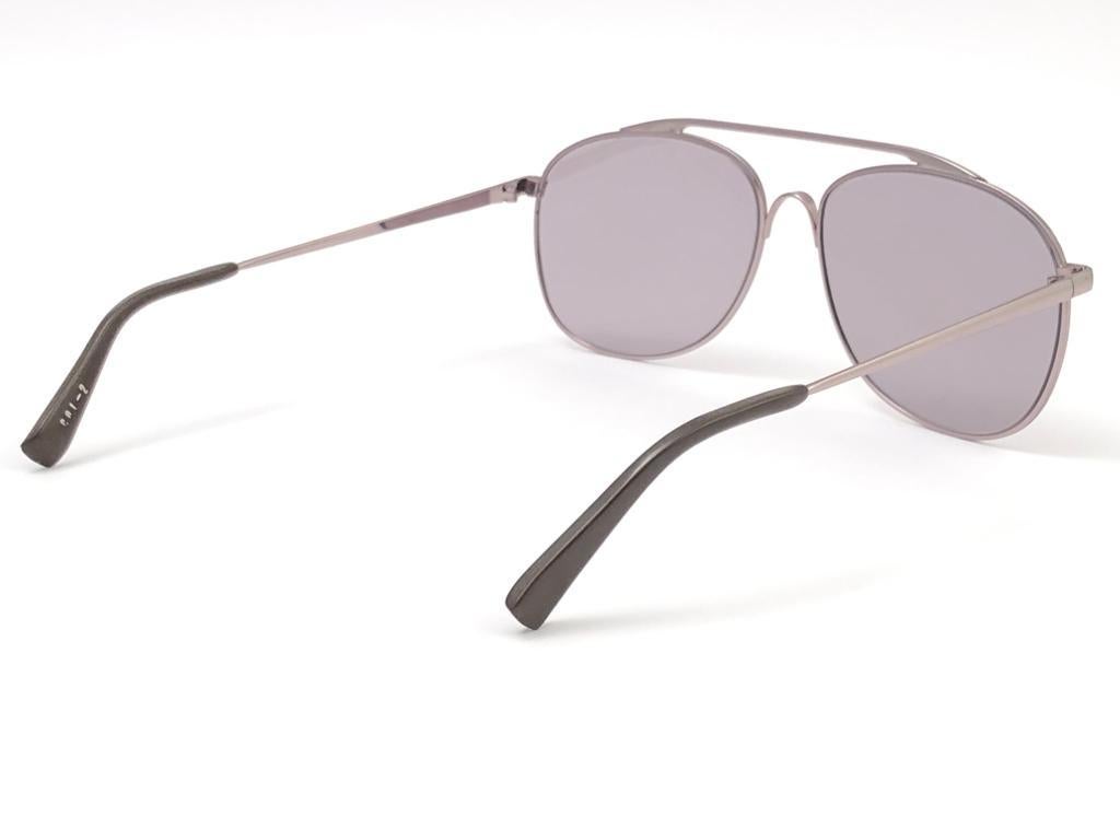 Neu Vintage Issey Miyake IM 111 Basquiat IM Serie 1985 Sonnenbrille in Roségold Silber im Angebot 1