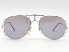 New Vintage Issey Miyake IM 120 Sleek Silver Basquiat 1985 Japan Sunglasses