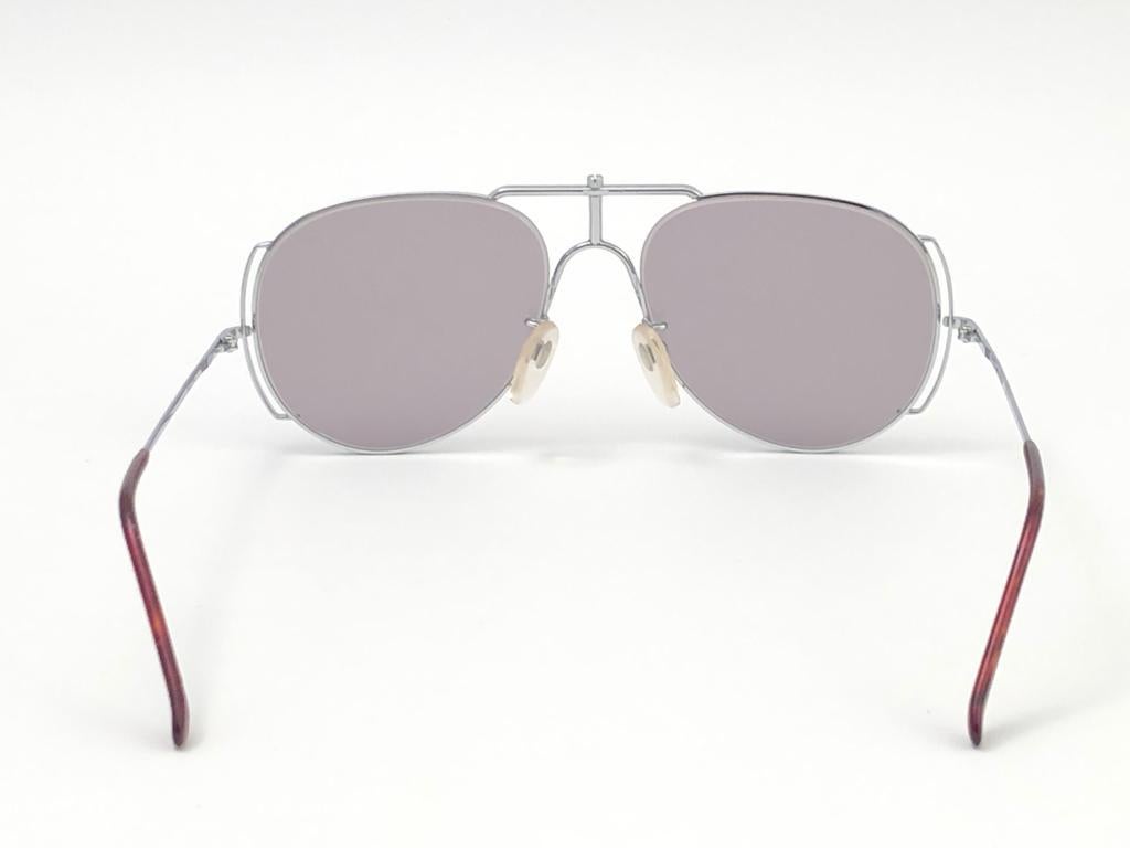 Women's or Men's New Vintage Issey Miyake IM 120 Sleek Silver Basquiat 1985 Japan Sunglasses For Sale