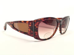 Nouveau Vintage Jean Lafont Tortoise Mask Sunglasses 1980's Made in Italy