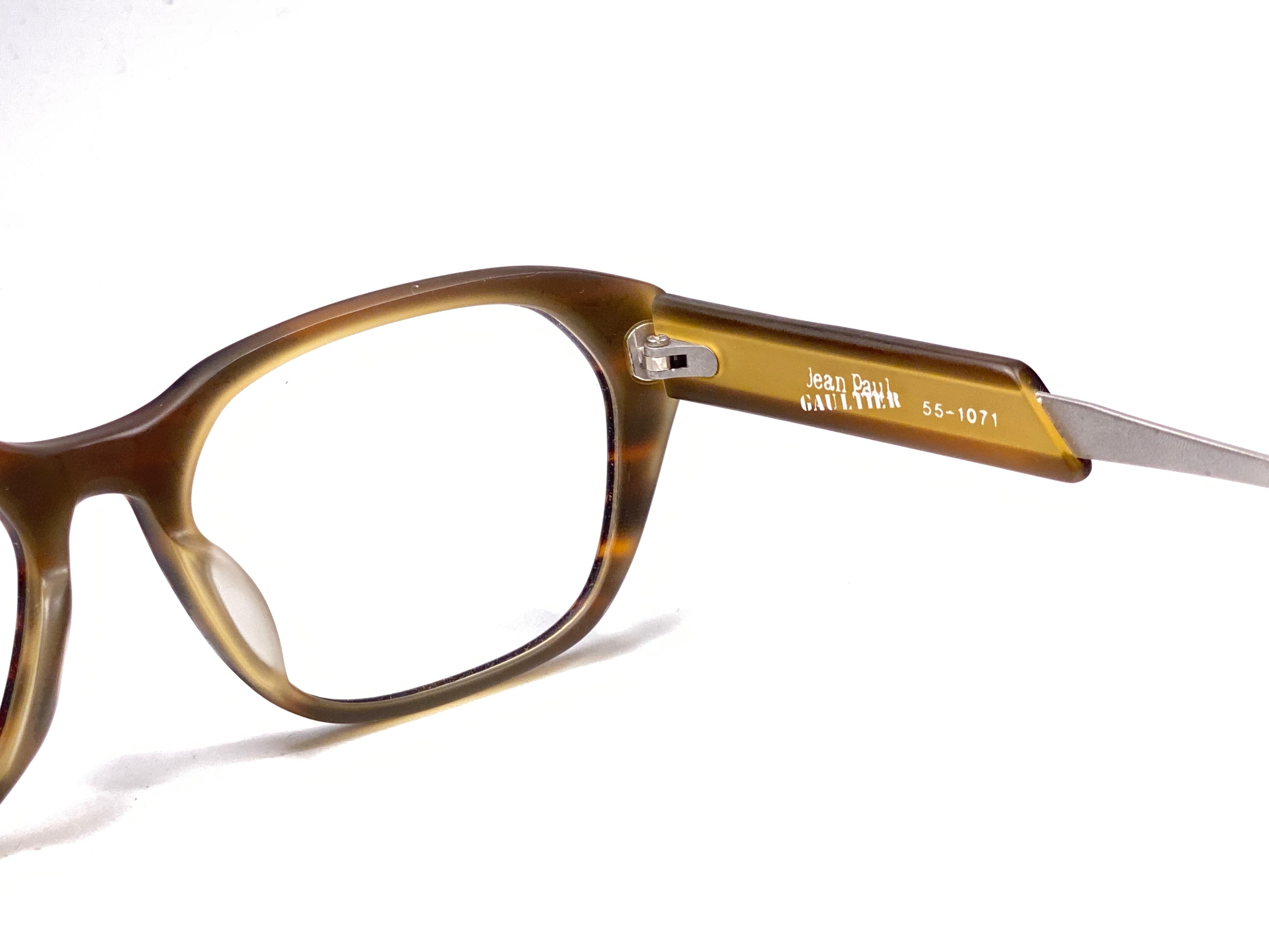Women's or Men's New Vintage Jean Paul Gaultier 55 1071 Prescription Tortoise Japan Sunglasses  For Sale
