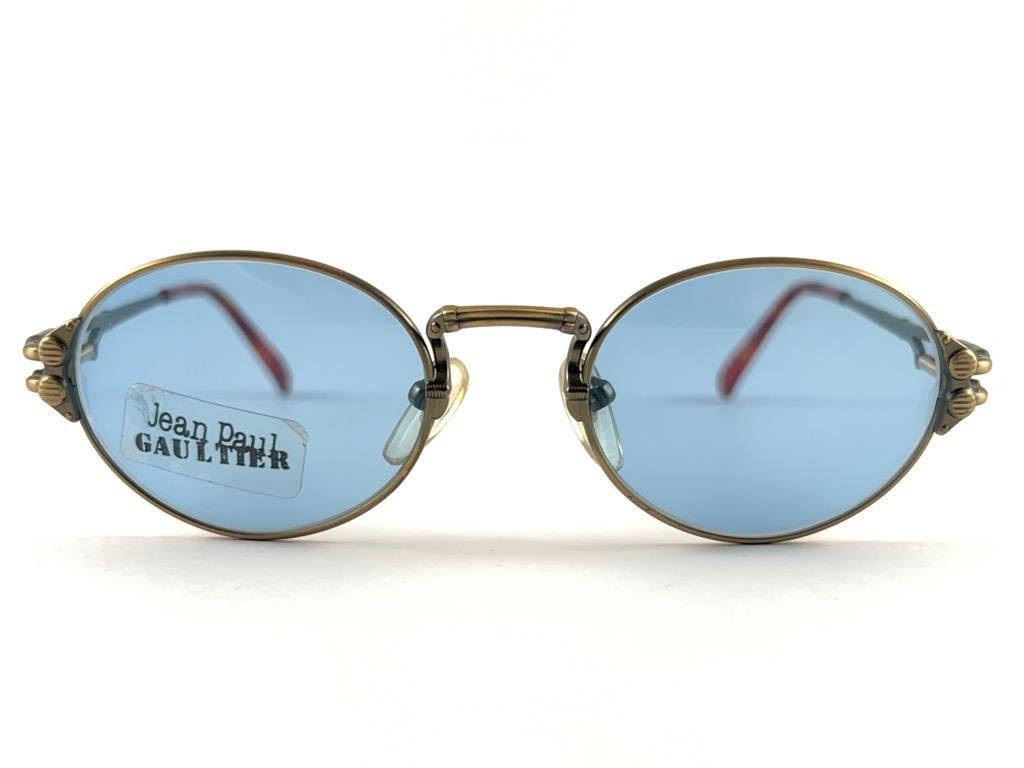 New Vintage Jean Paul Gaultier 55 4173 Copper Matte Sunglasses 1990's Japan 8