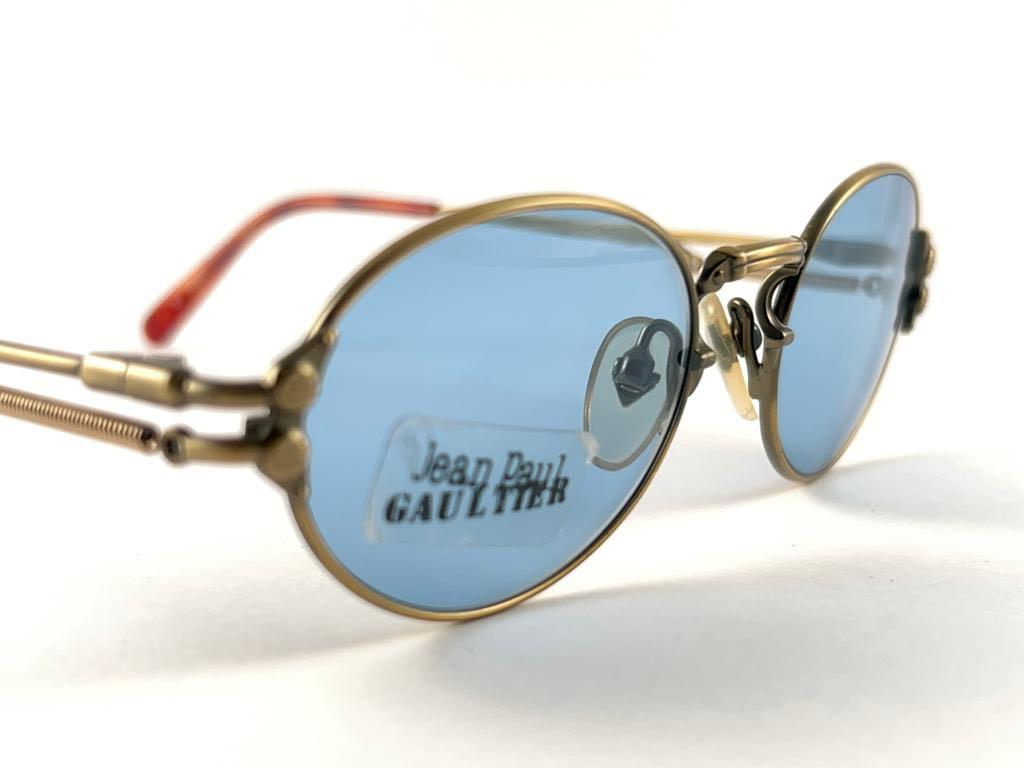 Women's or Men's New Vintage Jean Paul Gaultier 55 4173 Copper Matte Sunglasses 1990's Japan