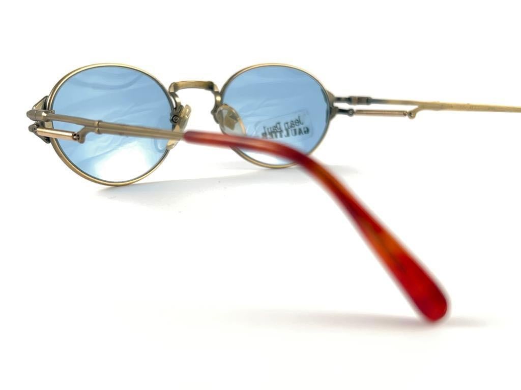 New Vintage Jean Paul Gaultier 55 4173 Copper Matte Sunglasses 1990's Japan 3