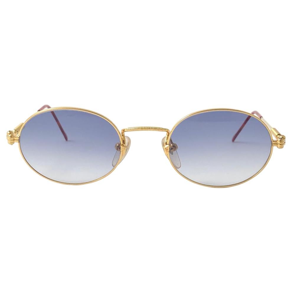 Jean Paul Gaultier Vintage Jean Paul Gaultier 56-2175 Green Oval Sunglasses Glasses NOS 
