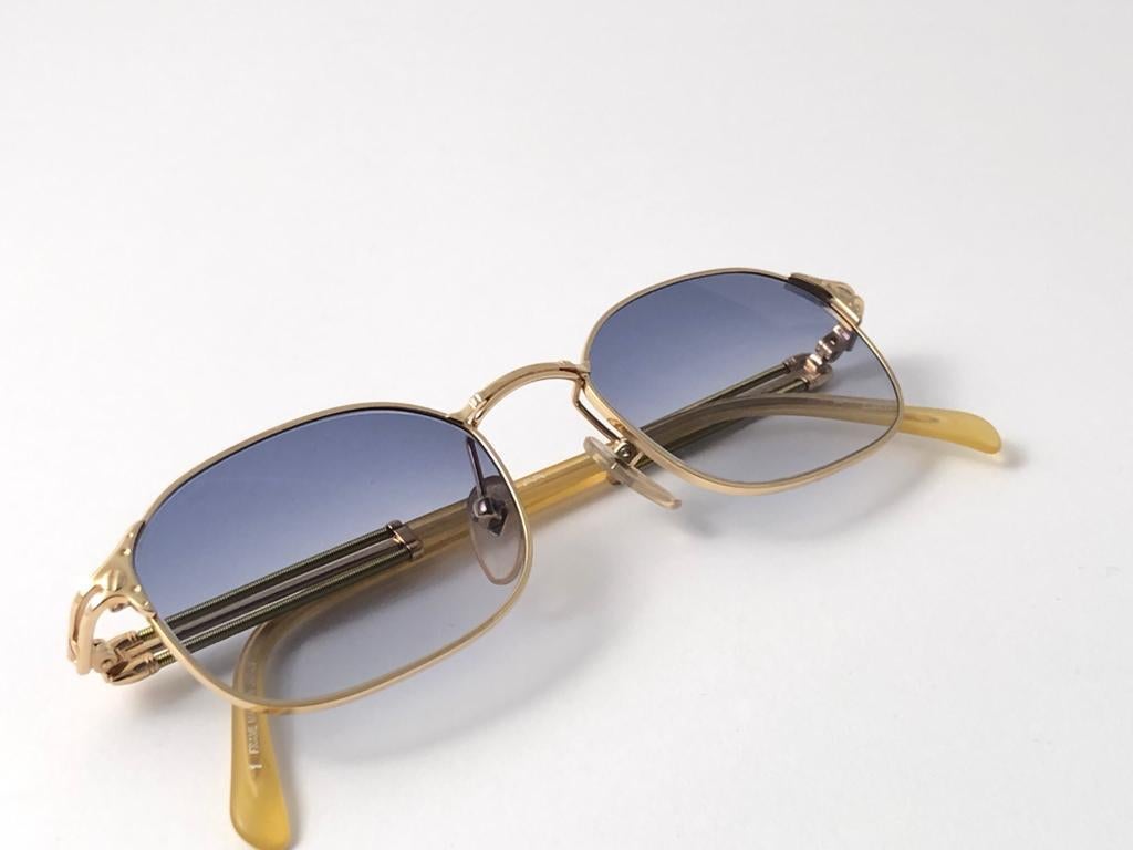 New Vintage Jean Paul Gaultier 55 5107 Gold Frame Sunglasses 1990's Japan 4