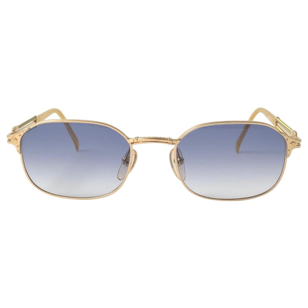 New Vintage Jean Paul Gaultier 55 5107 Gold Frame Sunglasses 1990's Japan