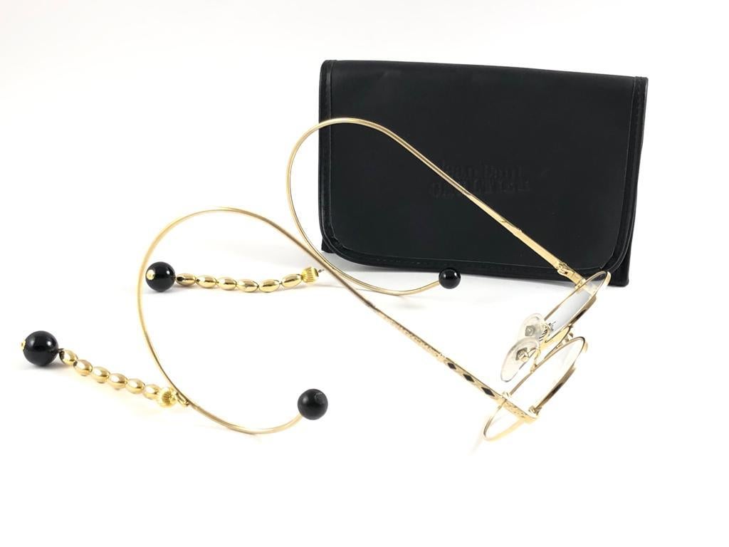Neu Vintage Jean Paul Gaultier 559673 RX vergoldete Juwelen-Sonnenbrille 90er Jahre Japan, Vintage im Zustand „Neu“ im Angebot in Baleares, Baleares
