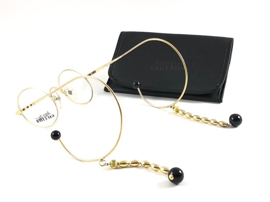 Neu Vintage Jean Paul Gaultier 559673 RX vergoldete Juwelen-Sonnenbrille 90er Jahre Japan, Vintage im Angebot 1