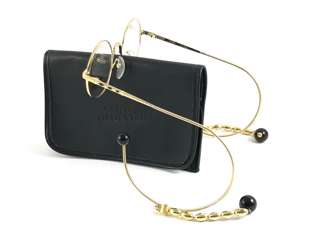 Neu Vintage Jean Paul Gaultier 559673 RX vergoldete Juwelen-Sonnenbrille 90er Jahre Japan, Vintage im Angebot 4